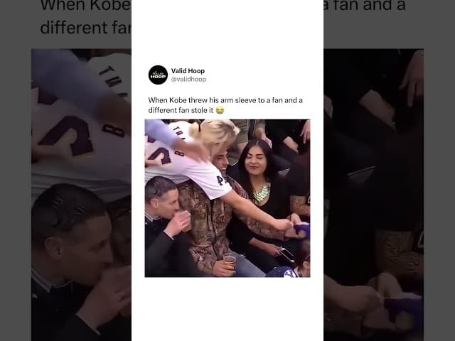 These fans were FIGHTING over Kobe's arm sleeve 😭