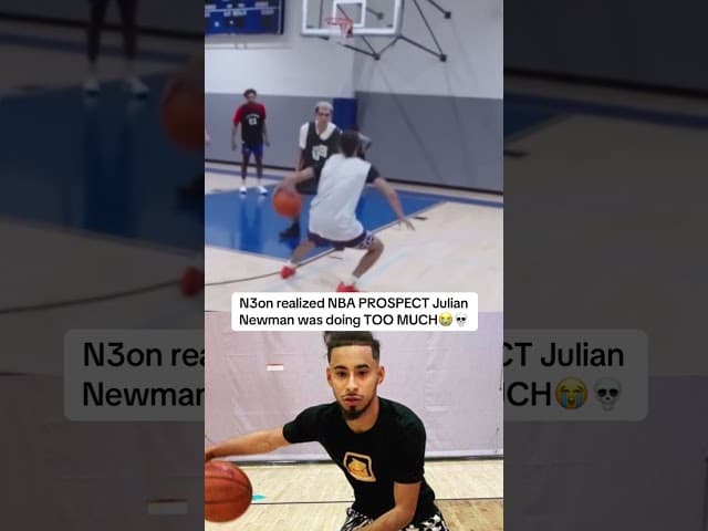 N3on realized NBA PROSPECT Julian Newman was doing TOO MUCH😭👀 #nba #juliannewman #n3on